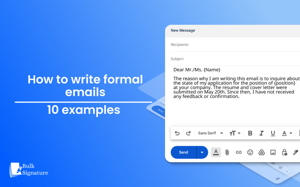 How to write formal emails with 10 examples - BulkSignature - Email ...