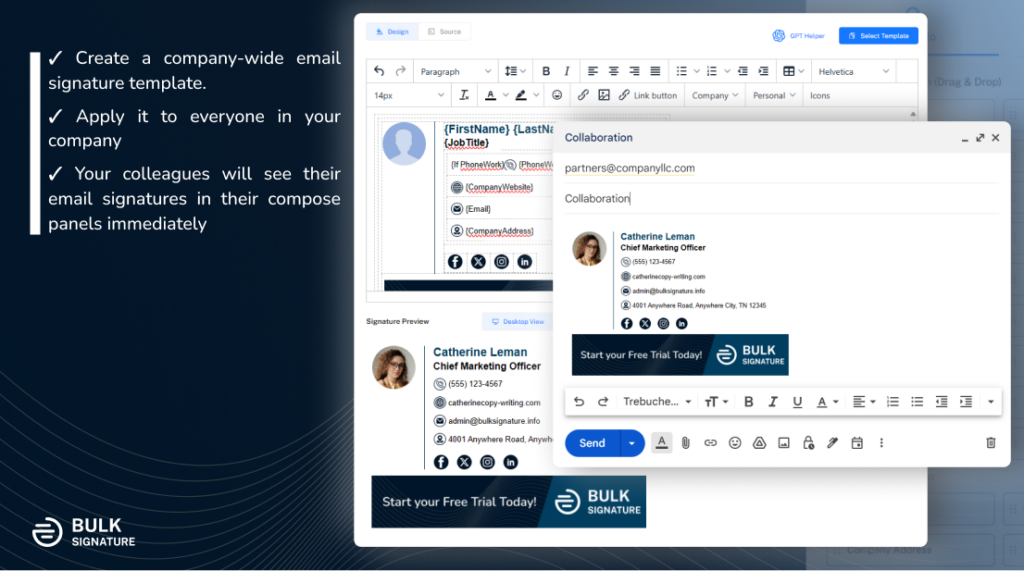 BulkSignature, an ultimate email signature solution available on Google Workspace Marketplace