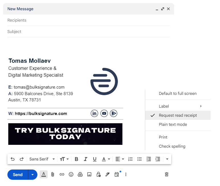 Learn how to enable Gmail read receipts in your inbox after it was set up in the Google Admin console by your super admin
